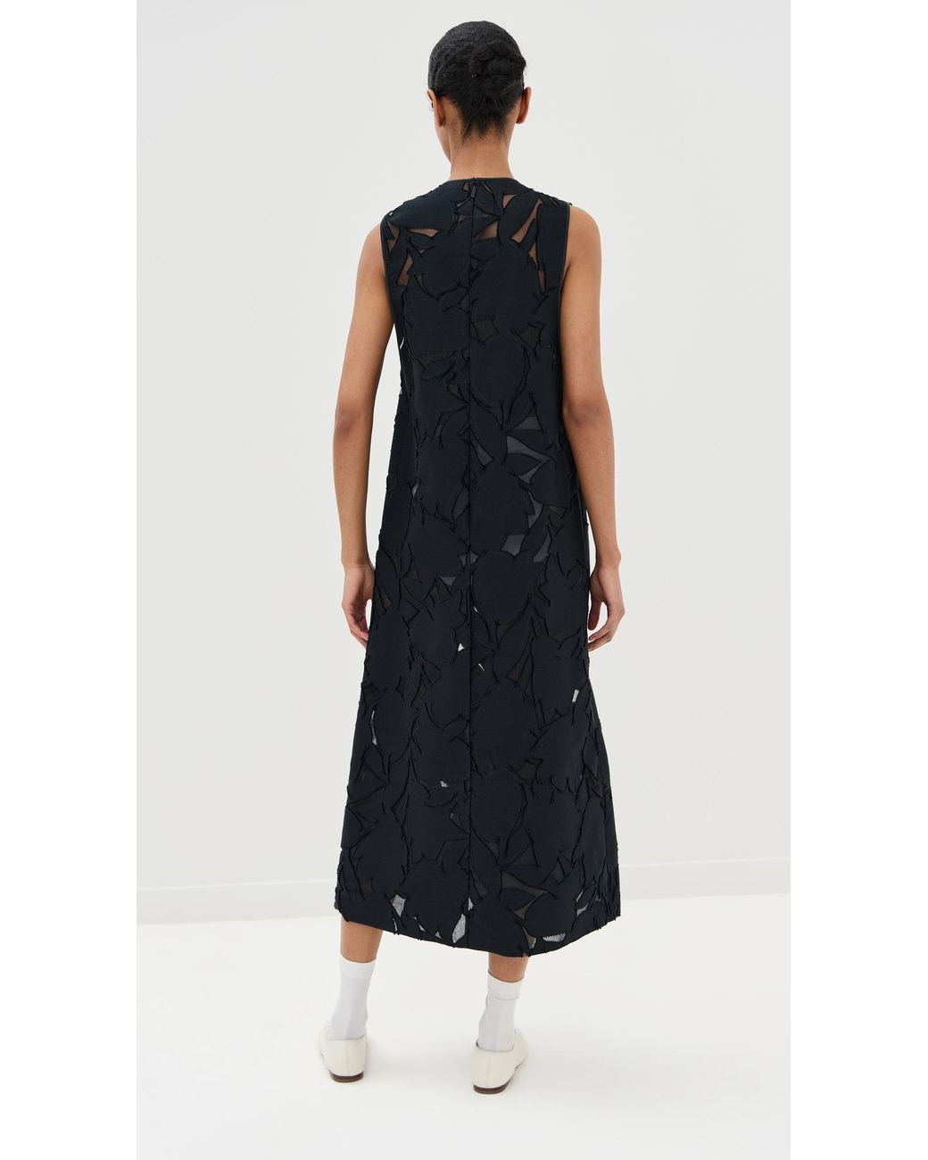 Tibi Adelle Fil Coupe Dress in Black | Lyst