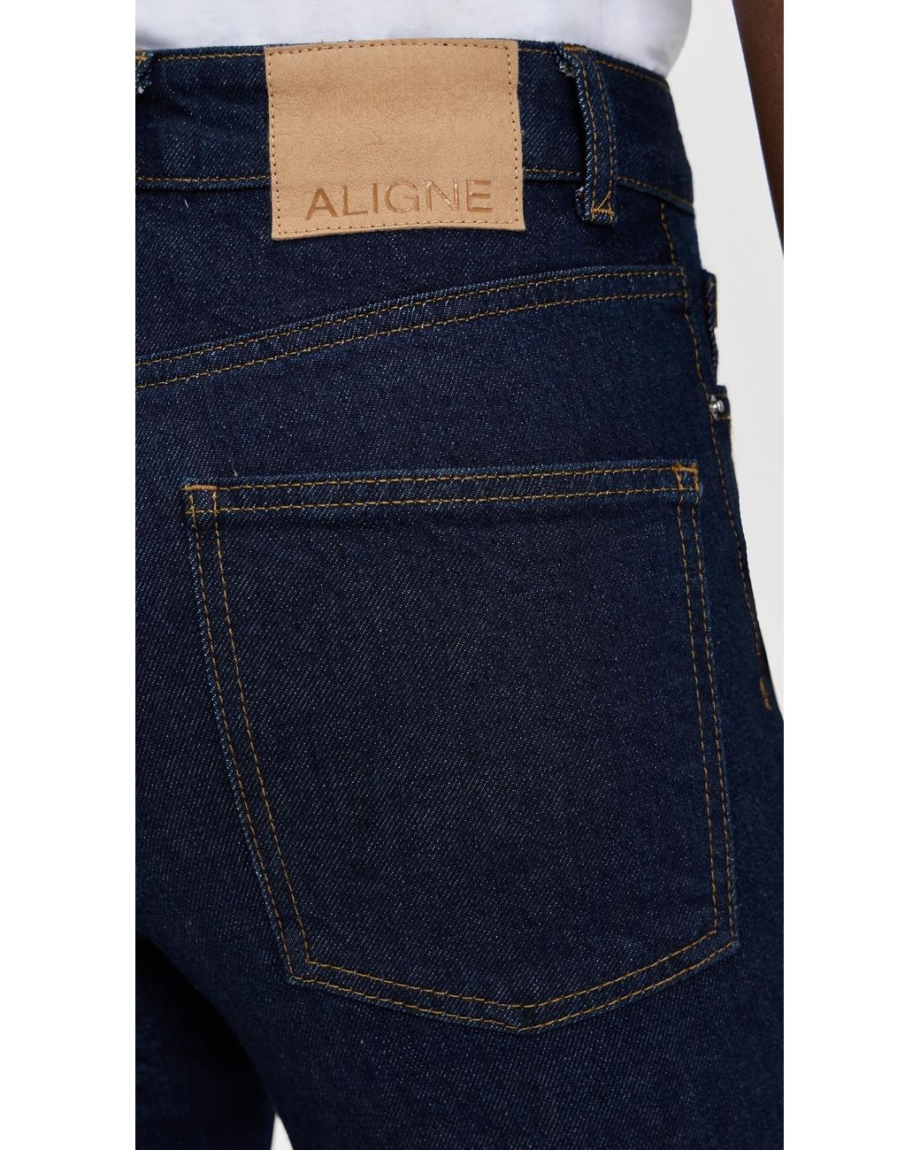 ALIGNE Blue Straight Flare Jeans