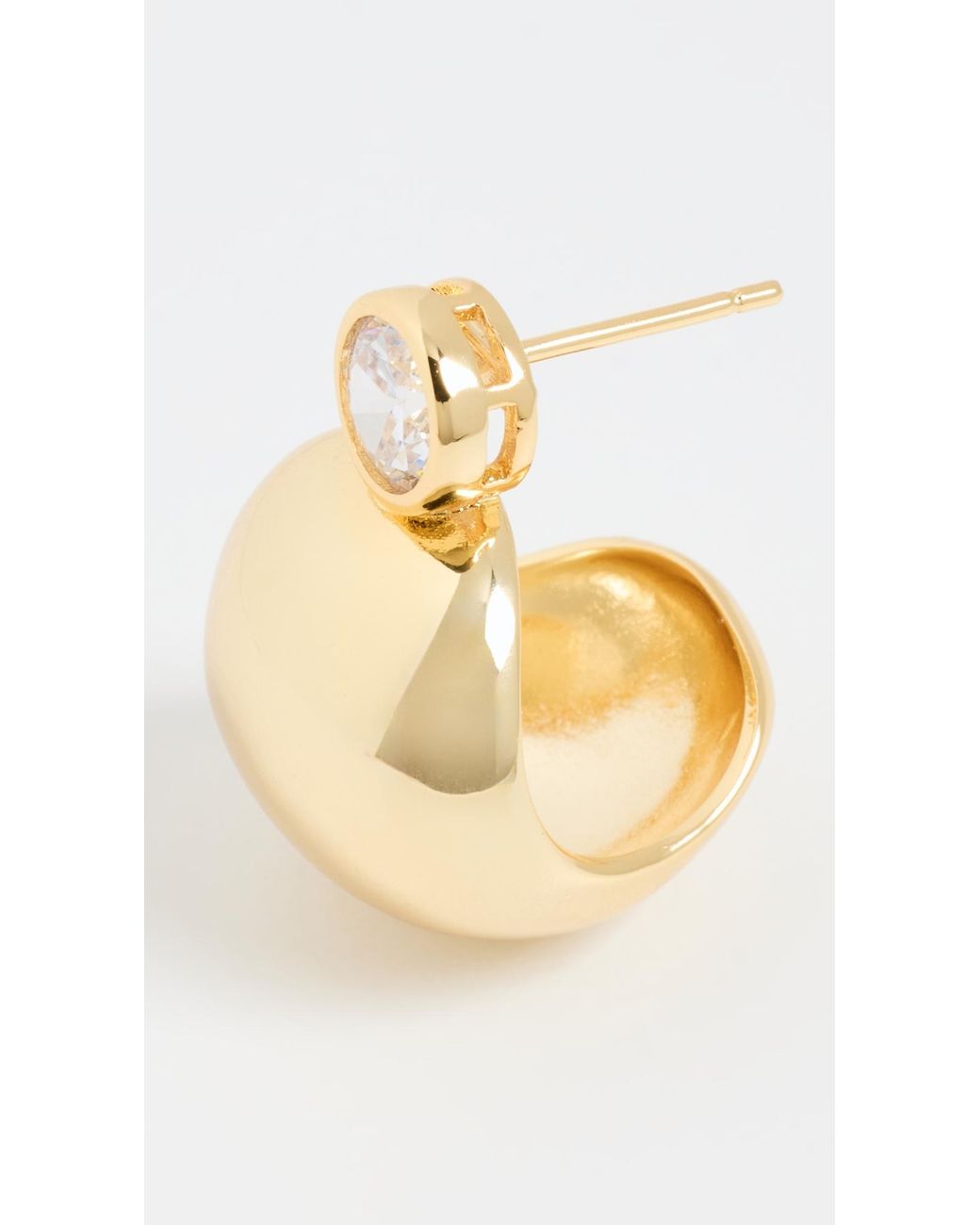 Shashi Metallic Bezel Earrings