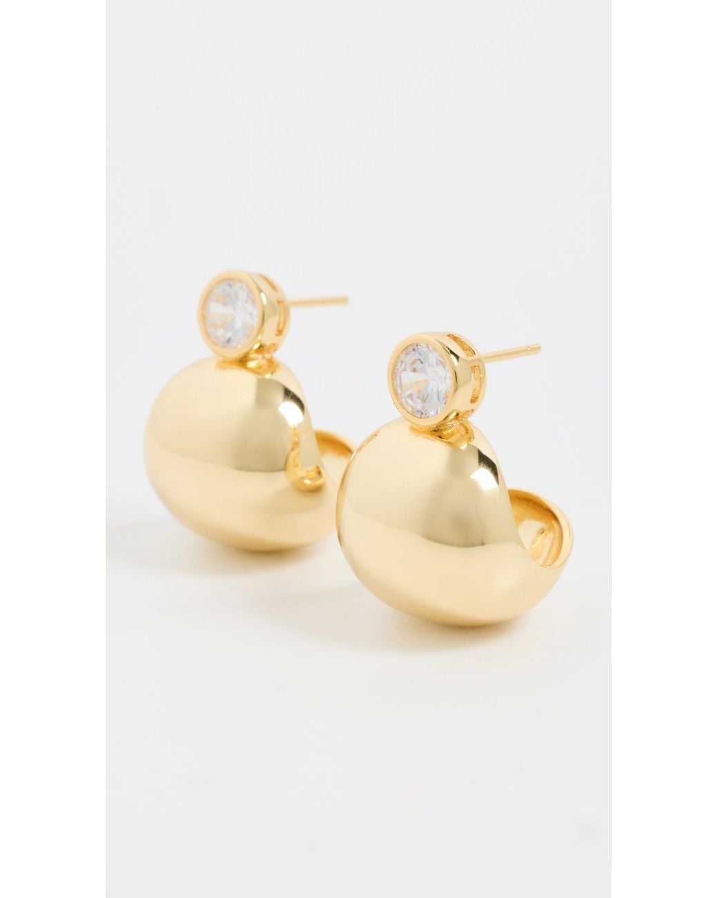 Shashi Metallic Bezel Earrings