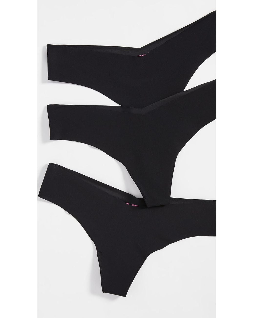 Commando Black Classic Thong 3-Pack