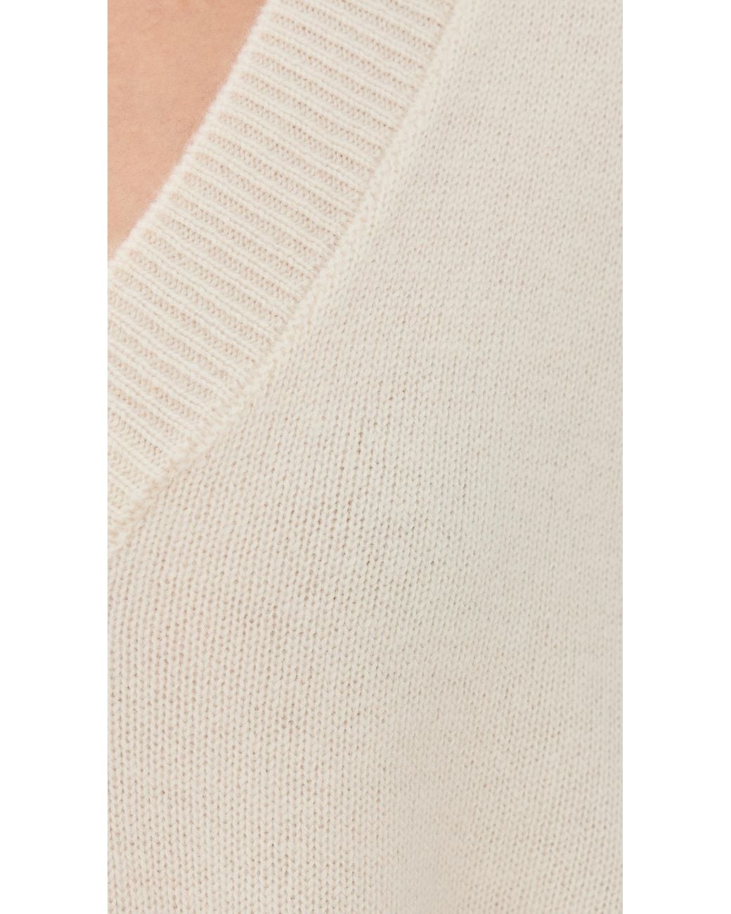 Anine Bing White Lee Cashmere Sweater