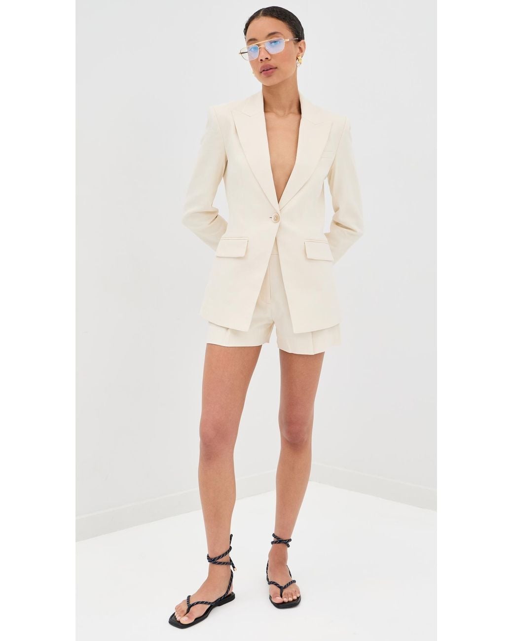 Veronica Beard White Craig Shorts