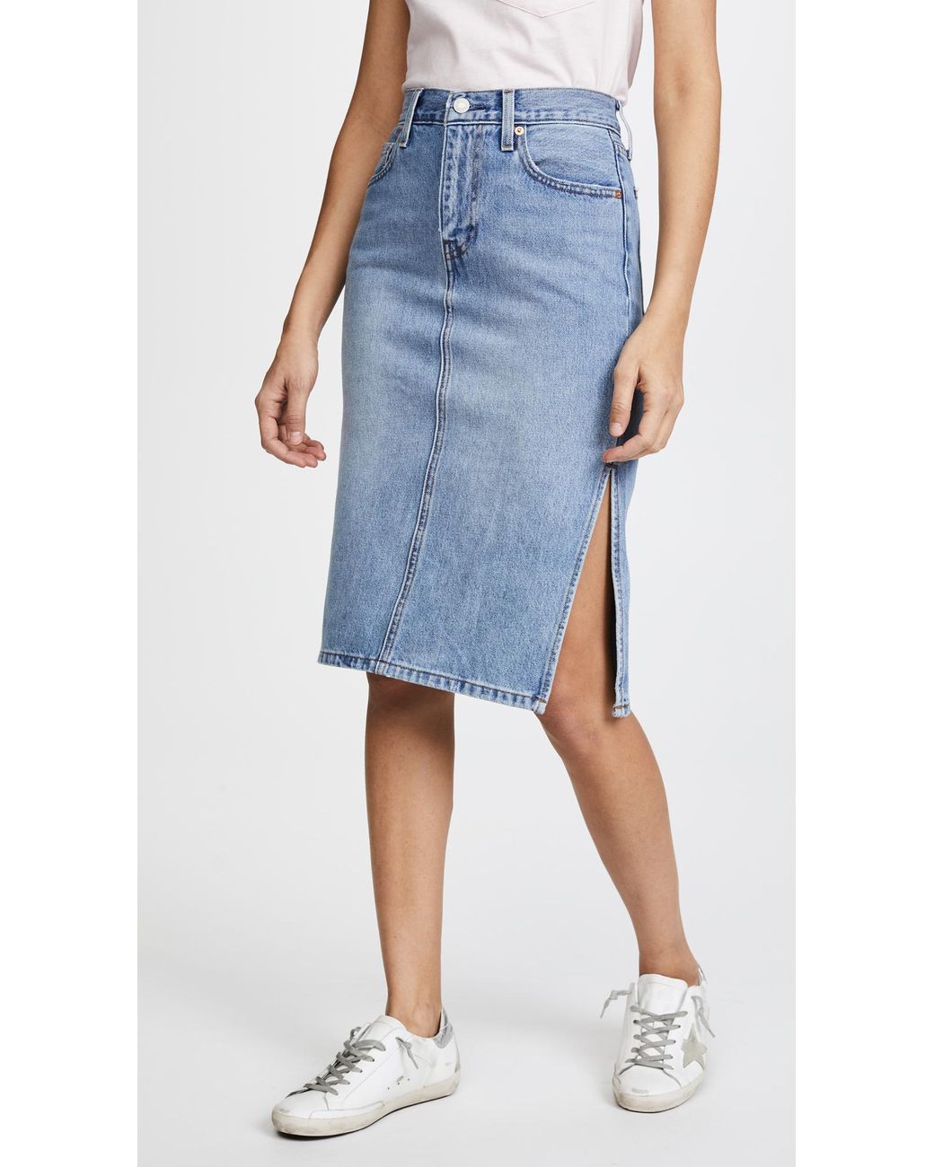 Levis denim hotsell pencil skirt