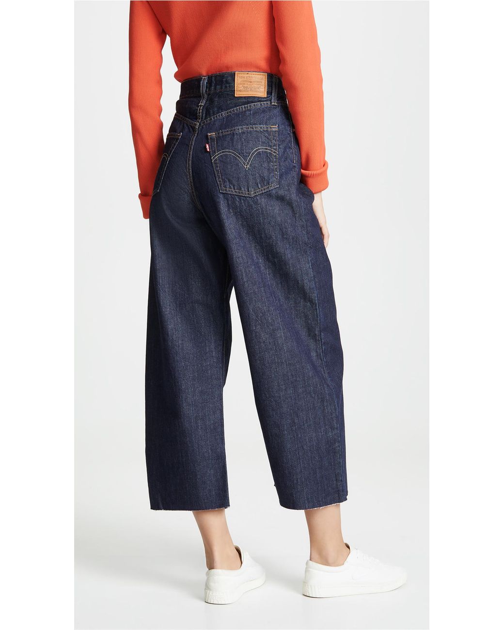 Levi s ribcage top pleated cropped jeans