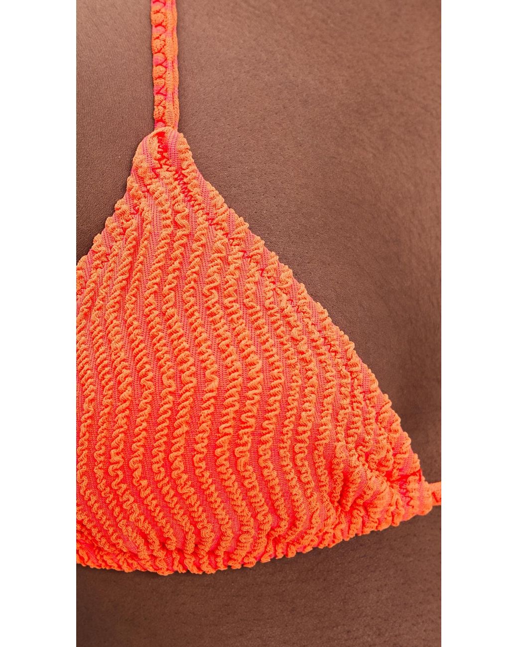Solid & Striped Orange The Iris Bikini Top