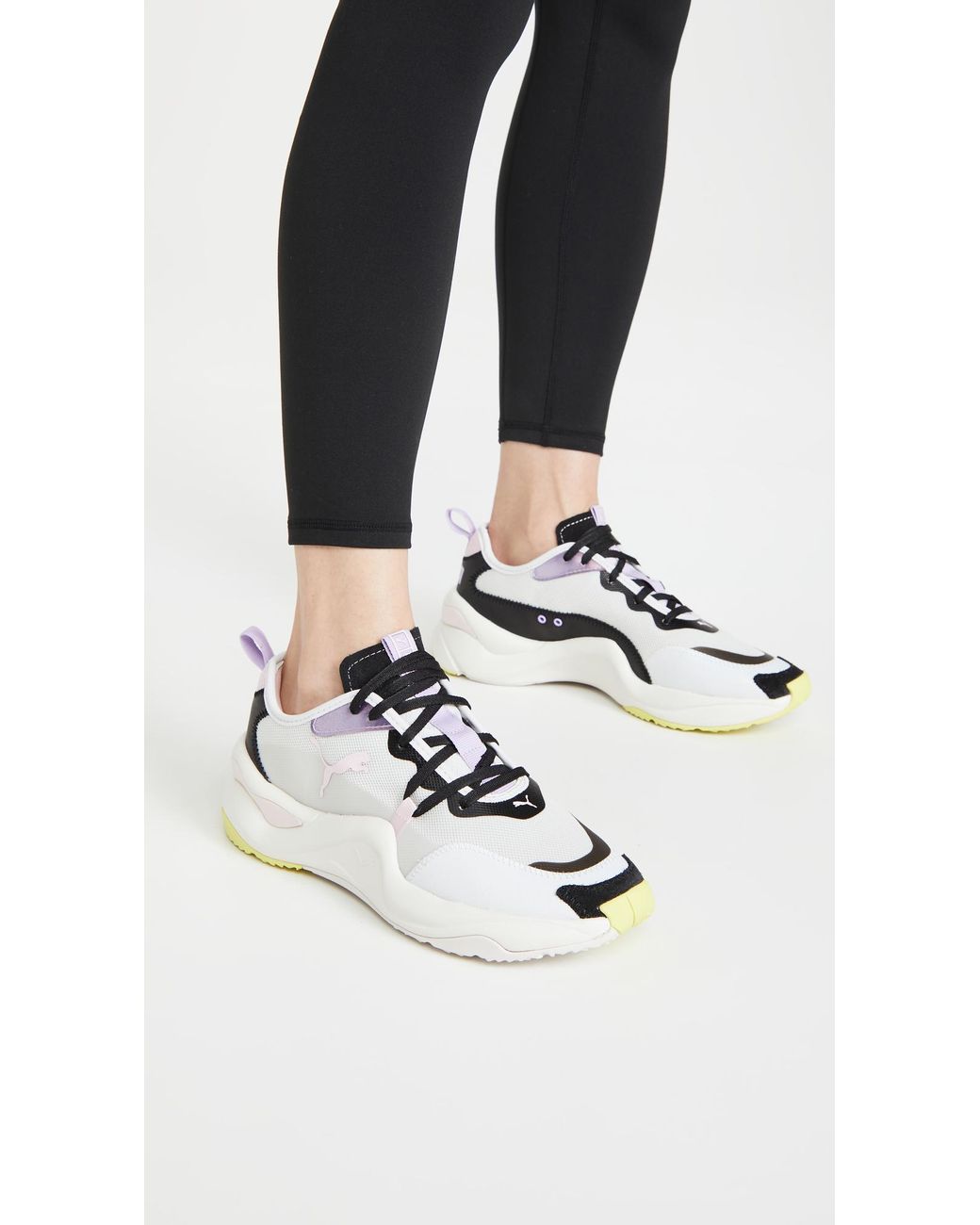 PUMA Rise Rainbow Dash Sneakers in White | Lyst