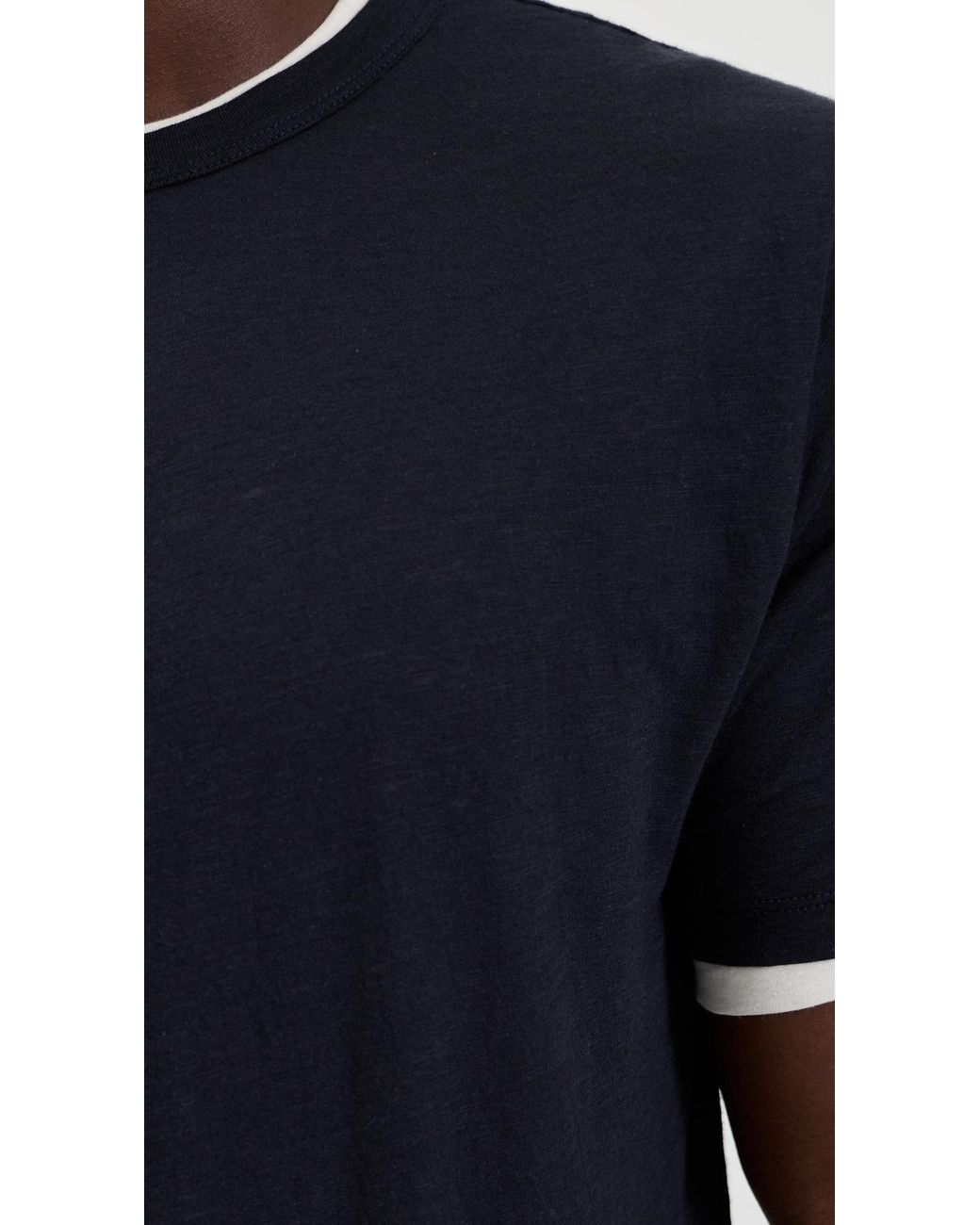Vince Blue Fine Slub Double Layer Tee for men