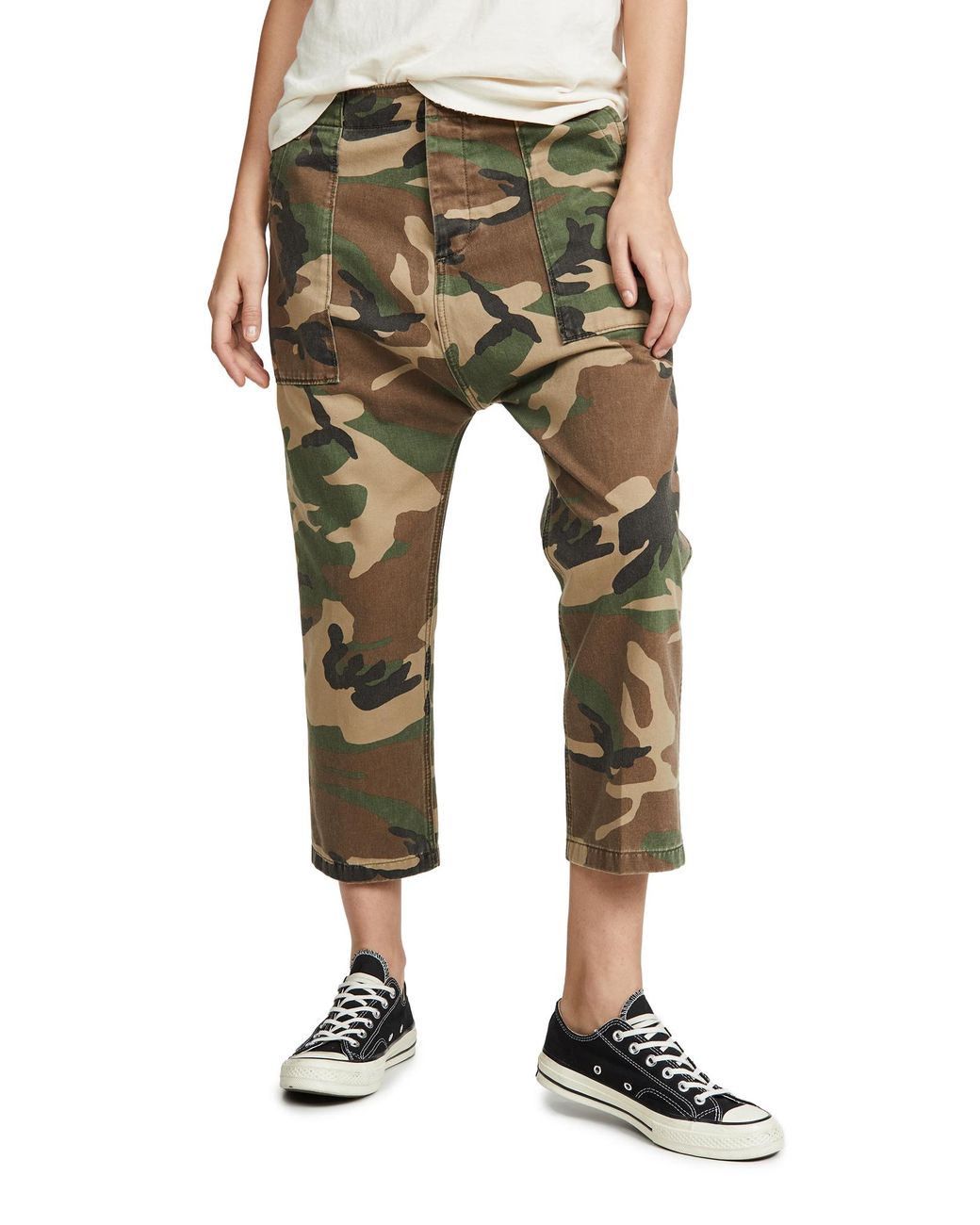 R13 Cotton Utility Drop Crotch Pants in 