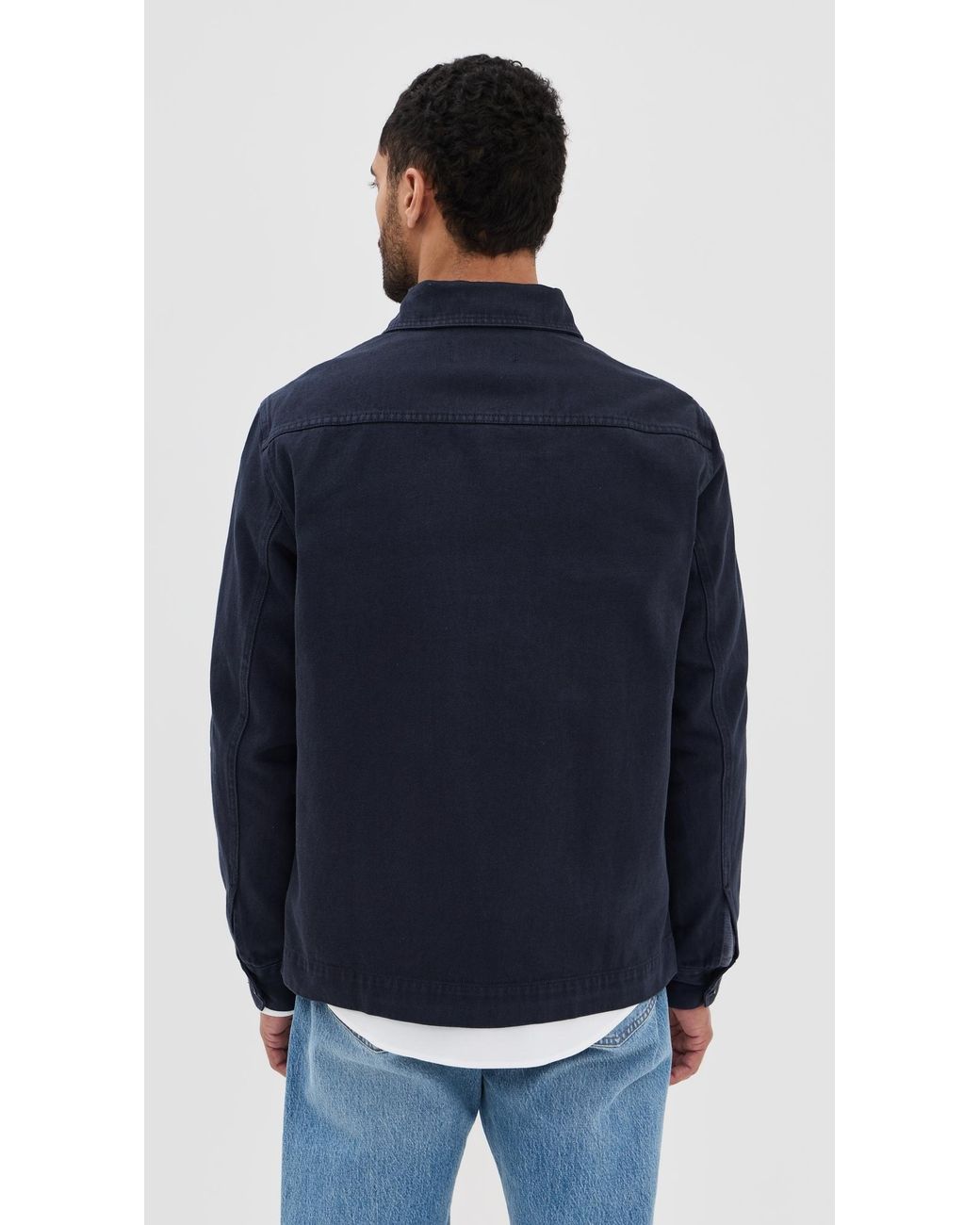 Alex Mill Blue Garment Dyed Work Jacket for men