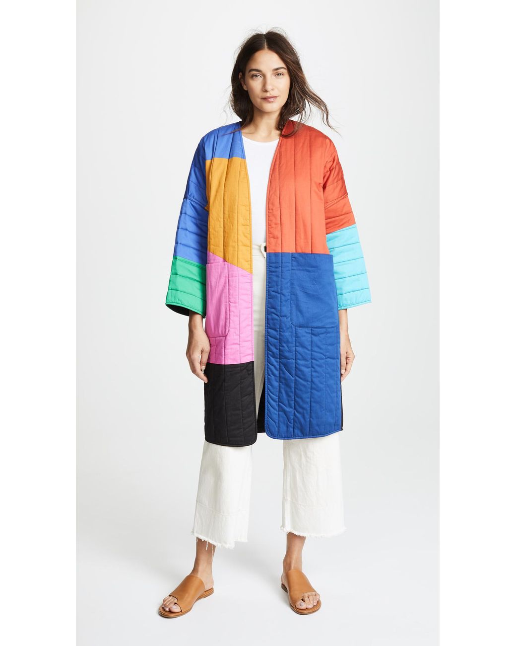 mara hoffman quilted coat