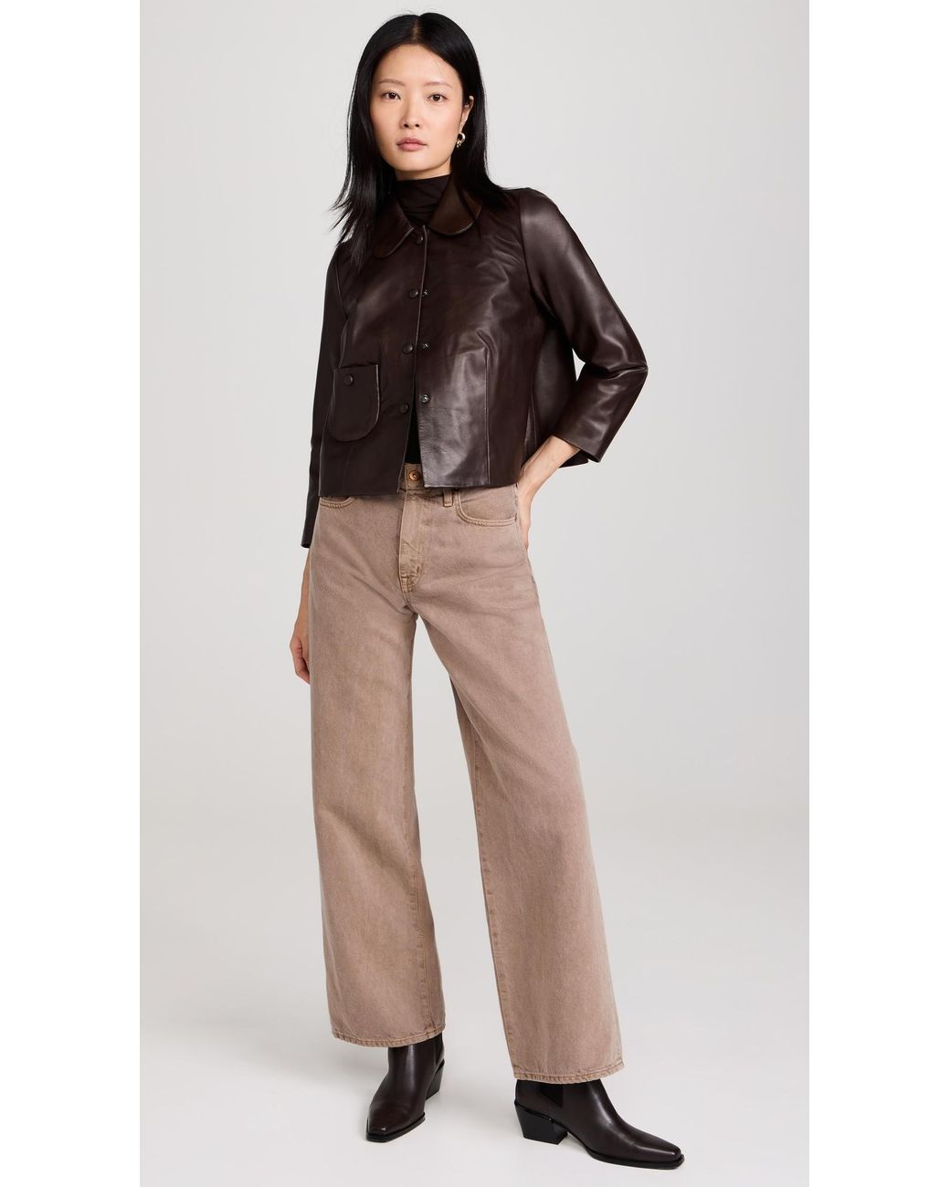 Ba&sh Black Milos Leather Jacket