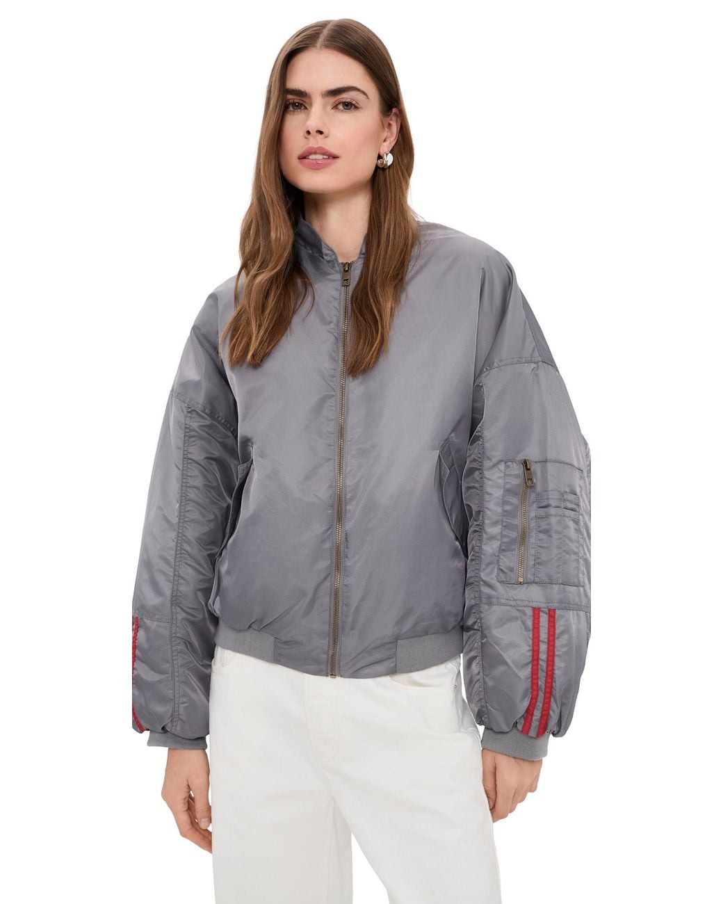 Lioness Gray Bloom Bomber Jacket