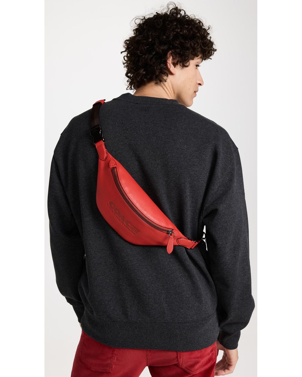 COACH Charter Belt Bag 7 in Red for Men | Lyst