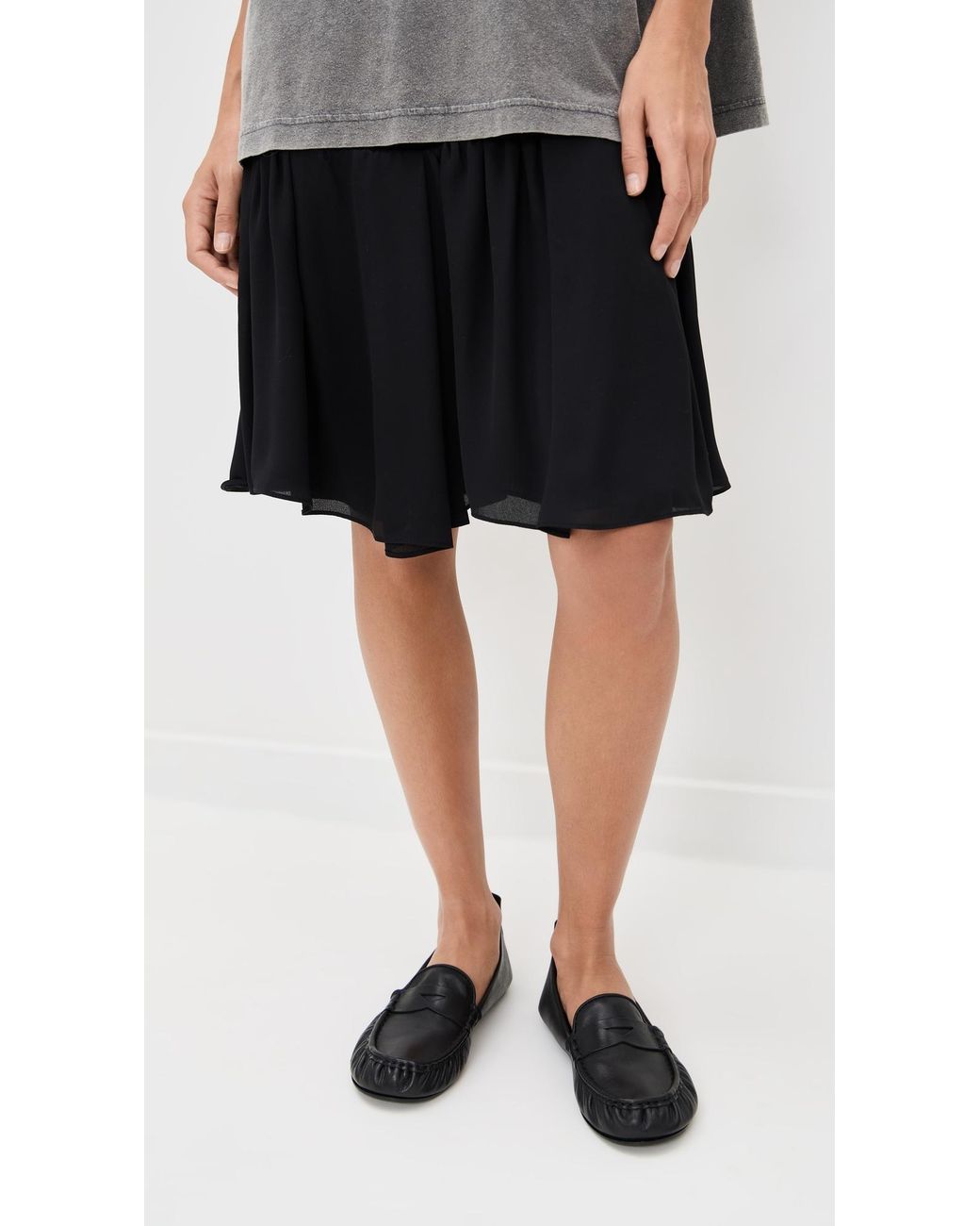 Acne Black Leather Flats