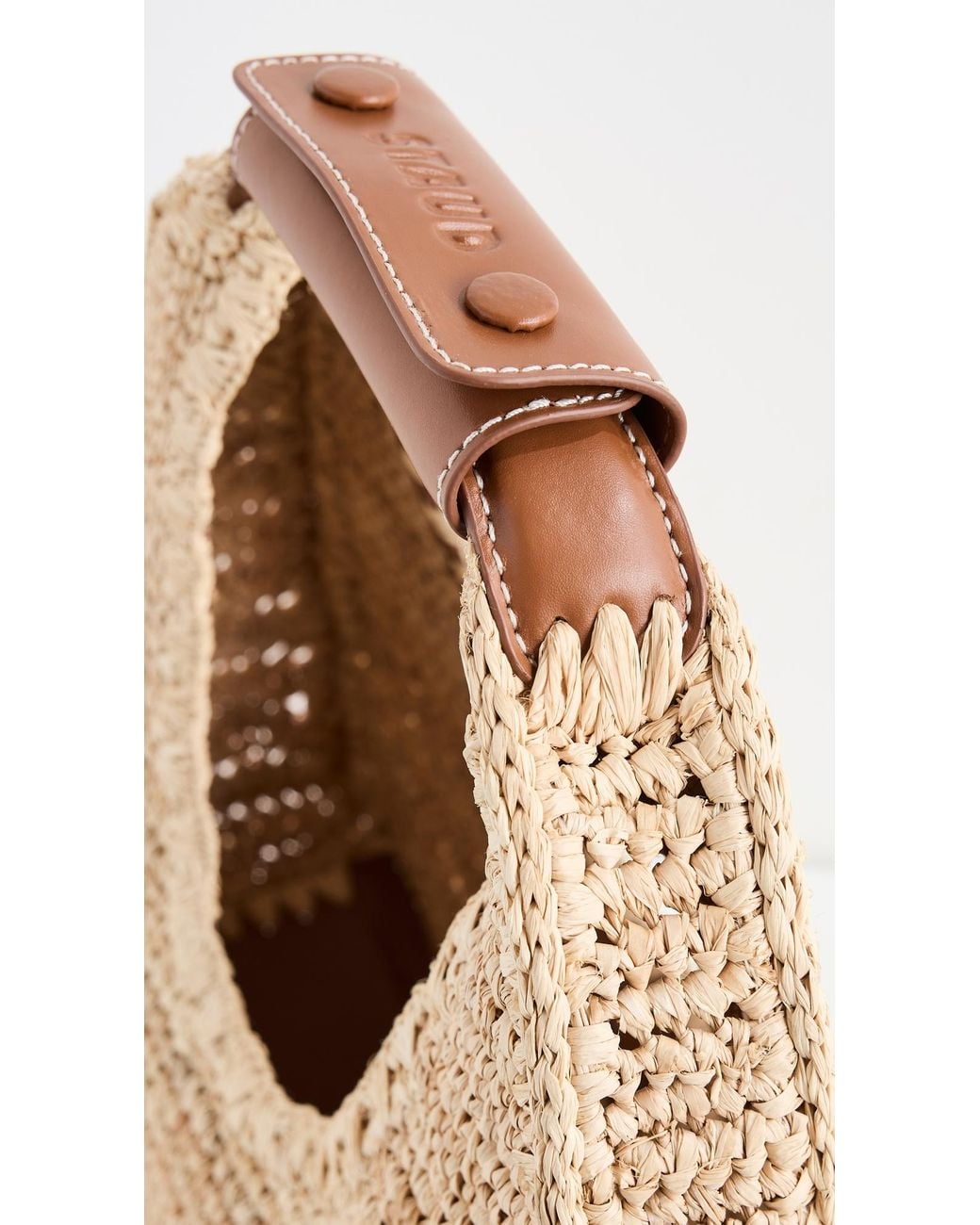 Staud Natural Moon Raffia Tote Bag
