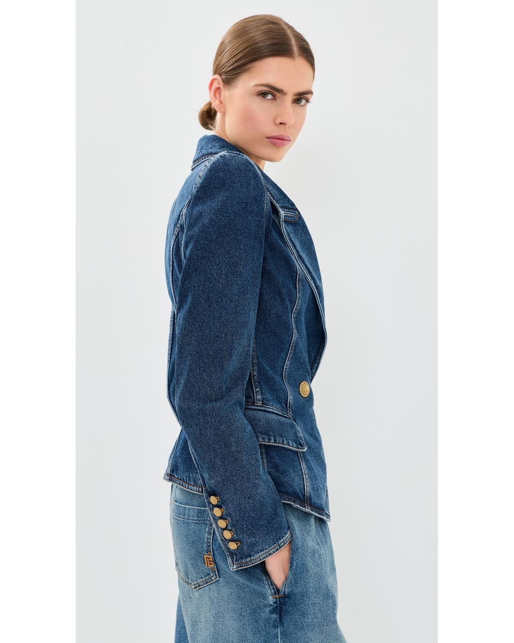 Balmain Blue Dark Denim Jacket