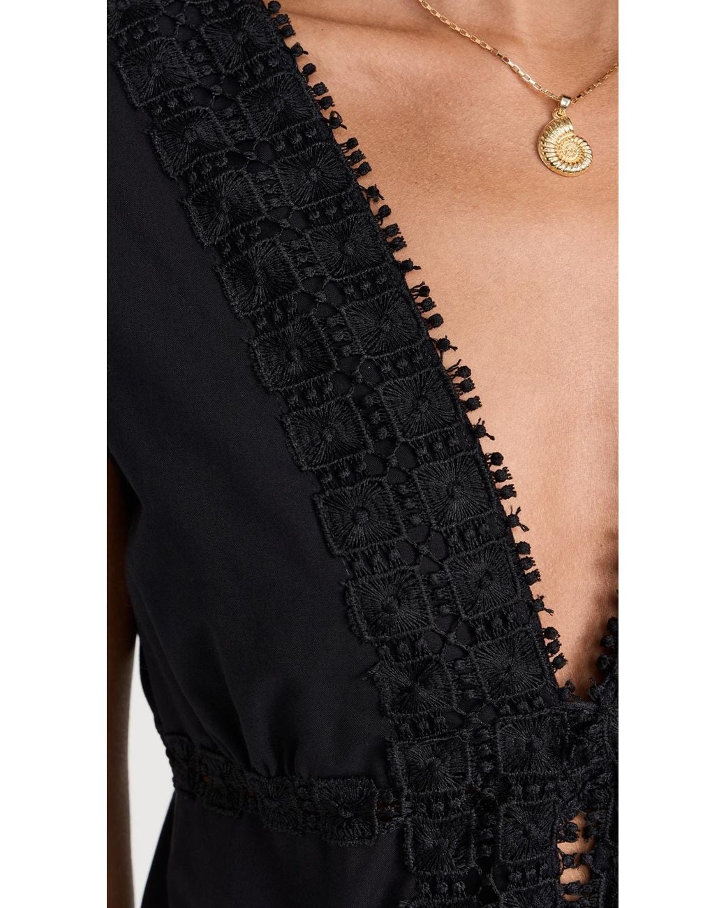 Peixoto Black Piper Mini Dress