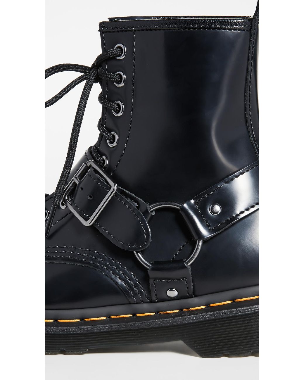 Dr. Martens 1460 Harness Boots in Black | Lyst