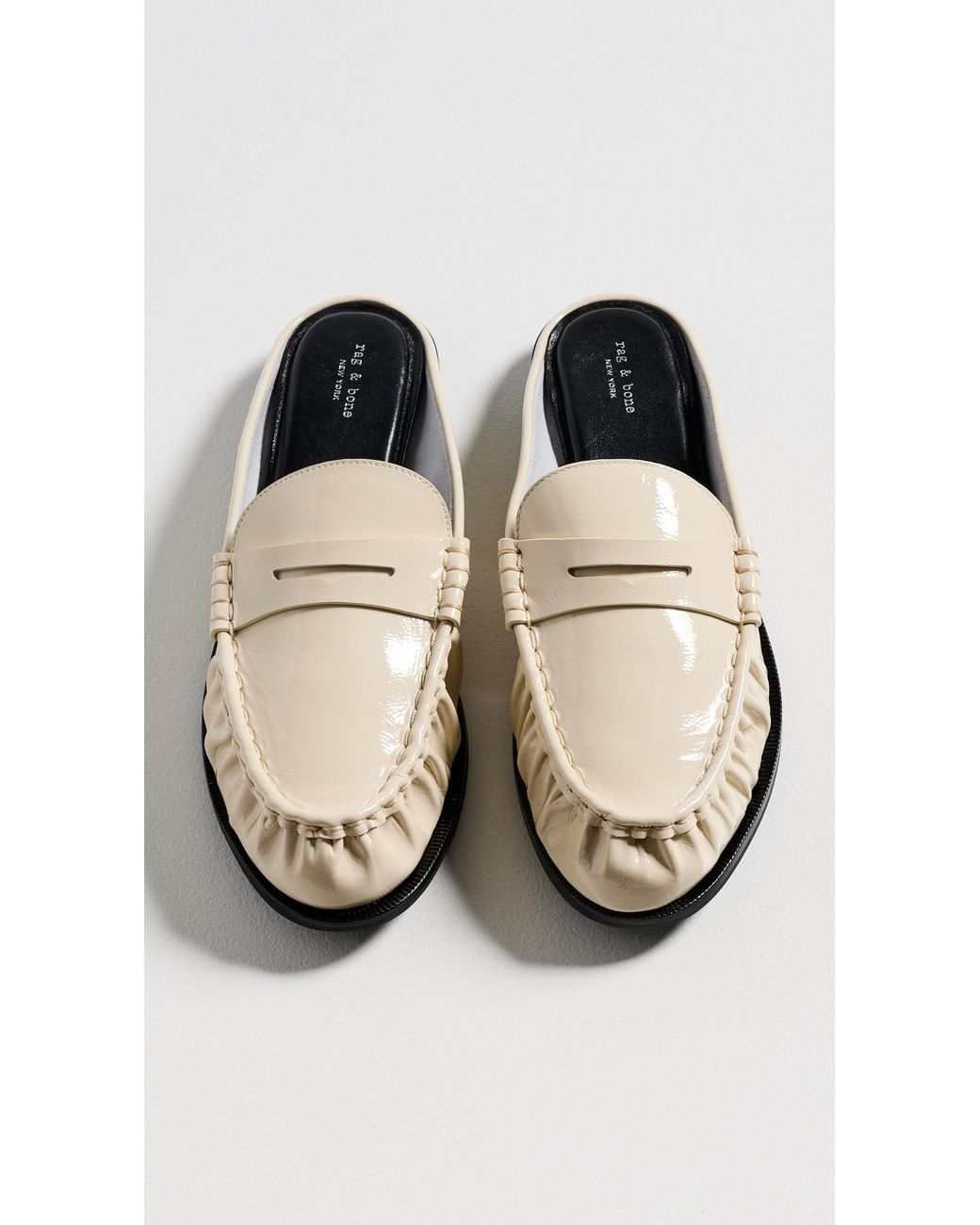 Rag & Bone White Lexi Loafer Mules
