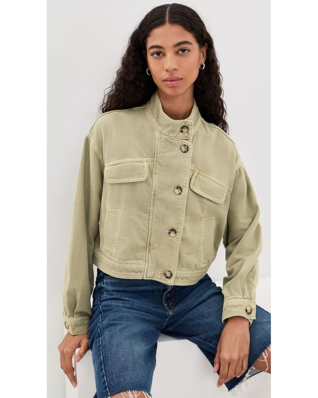 Ba&sh Blue Rallo Jacket