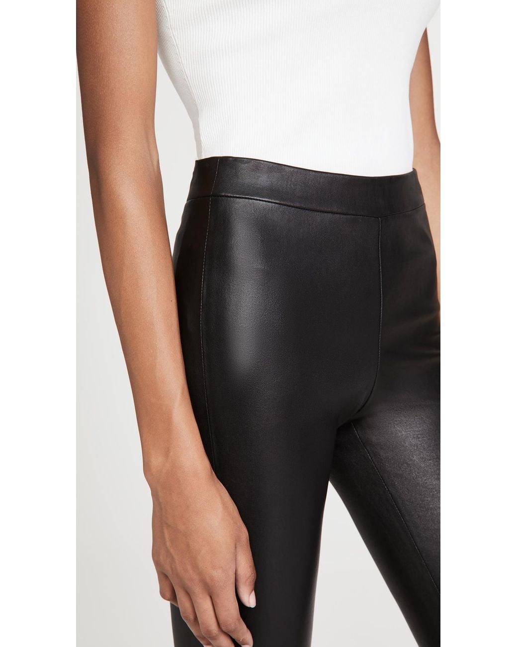 Theory Black Adbelle L2 Leather Pants