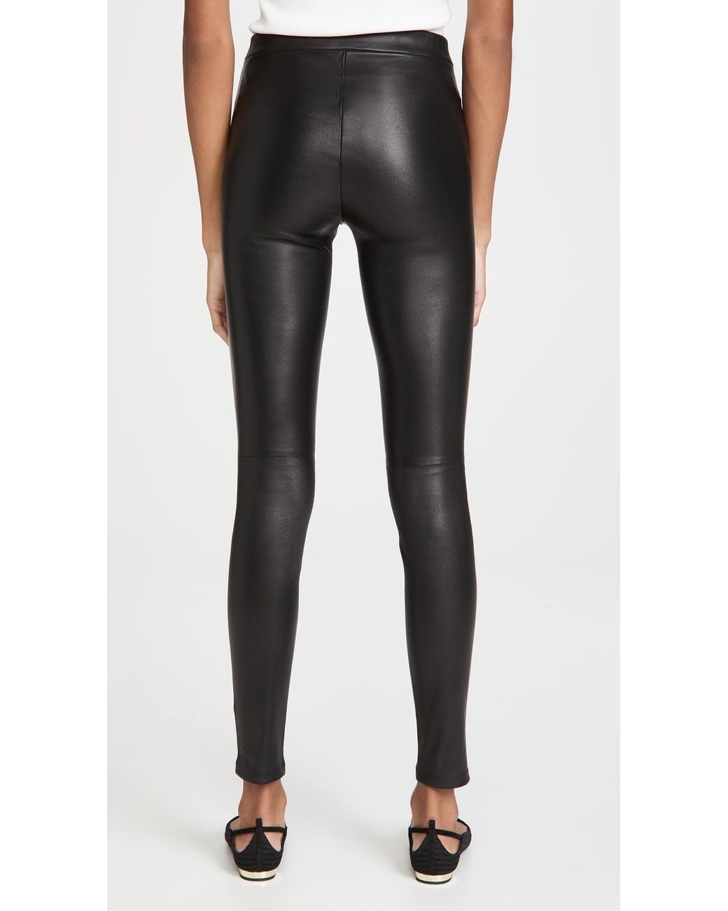 Theory Black Adbelle L2 Leather Pants