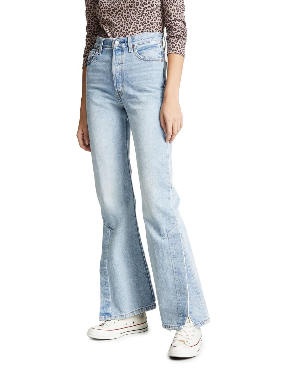 Levi's Ribcage Split Flare Jeans in Blue | Lyst Canada