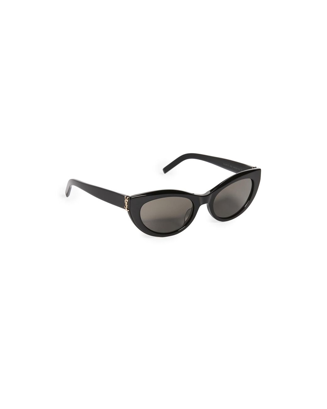 Saint Laurent Monogram Hinge Narrow Cat Eye Sunglasses in Black | Lyst