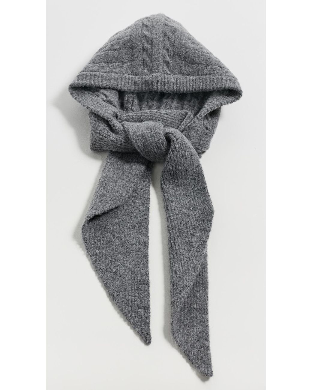 Hat Attack Black Cable Hooded Scarf