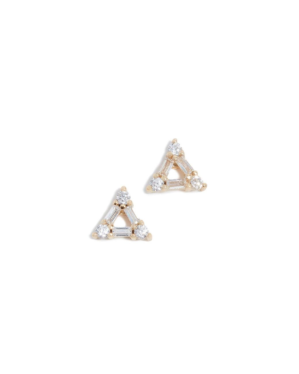 Shashi Metallic Trilogy Stud Earrings
