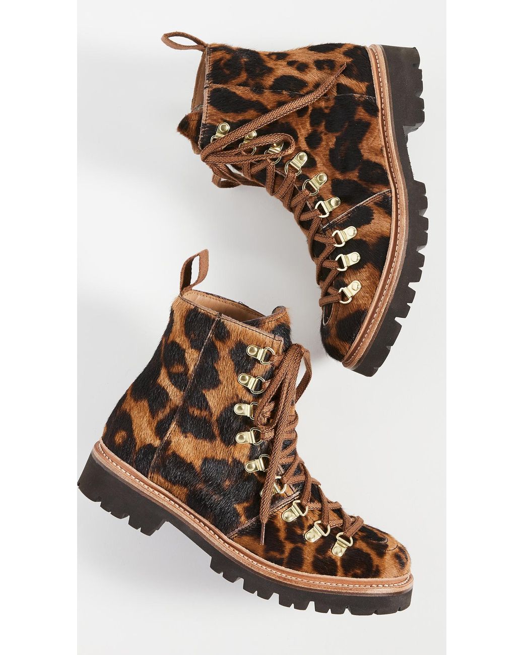 leopard grenson boots