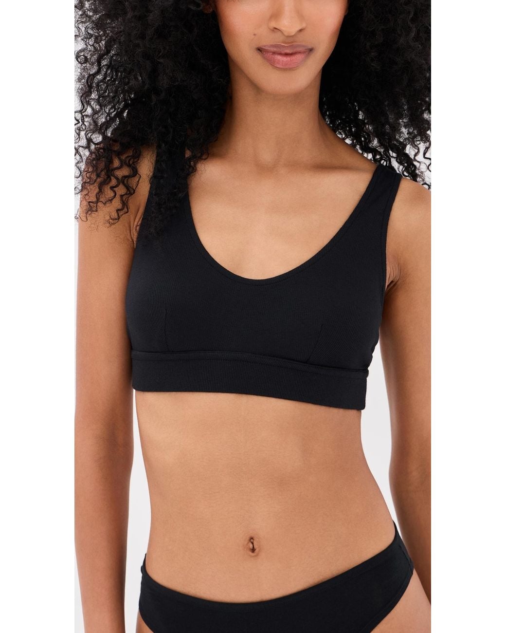 Commando Black Better Than Basic Rib Bralette