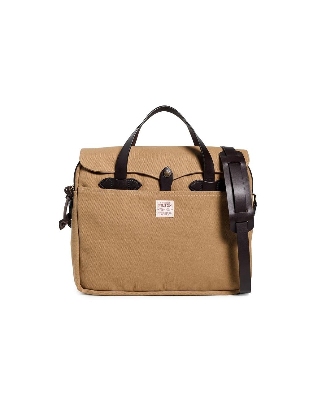 Filson Rugged Twill Original Briefcase in Natural for Men | Lyst