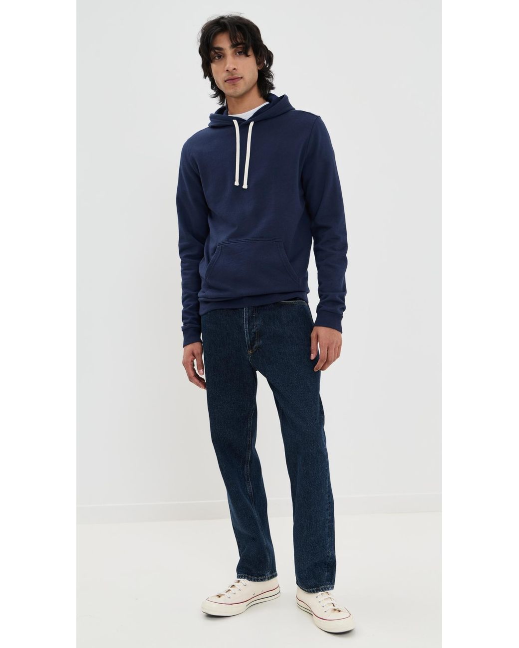 Marine Layer Blue Sunset Pullover Hoodie for men