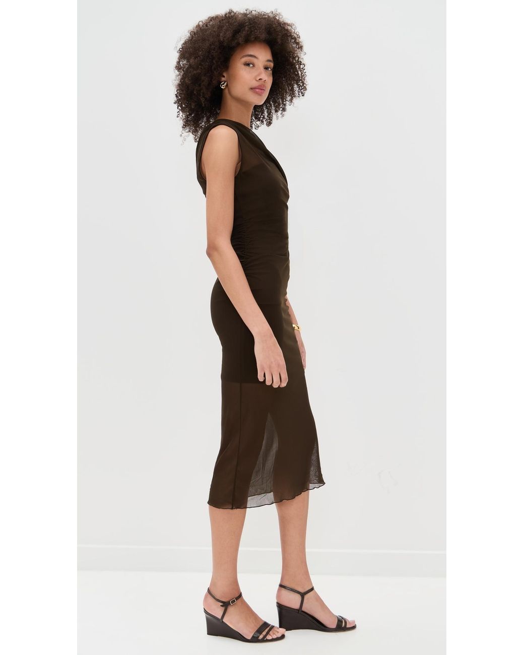 Reformation Adrielle Knit Dress in Black | Lyst
