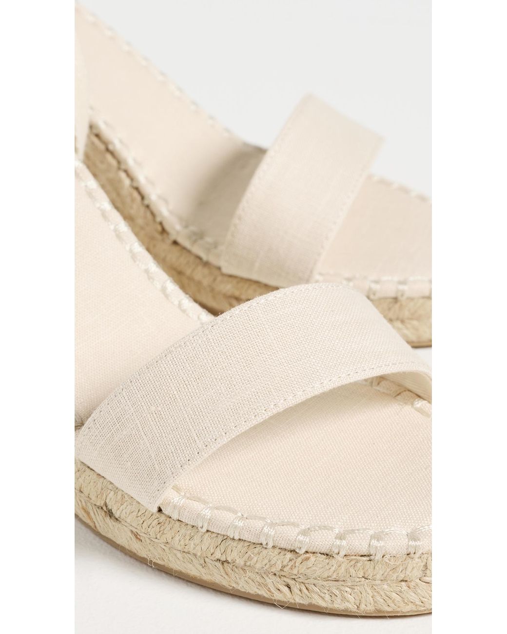 Soludos White Open Toe Marseille Wedge Espadrilles