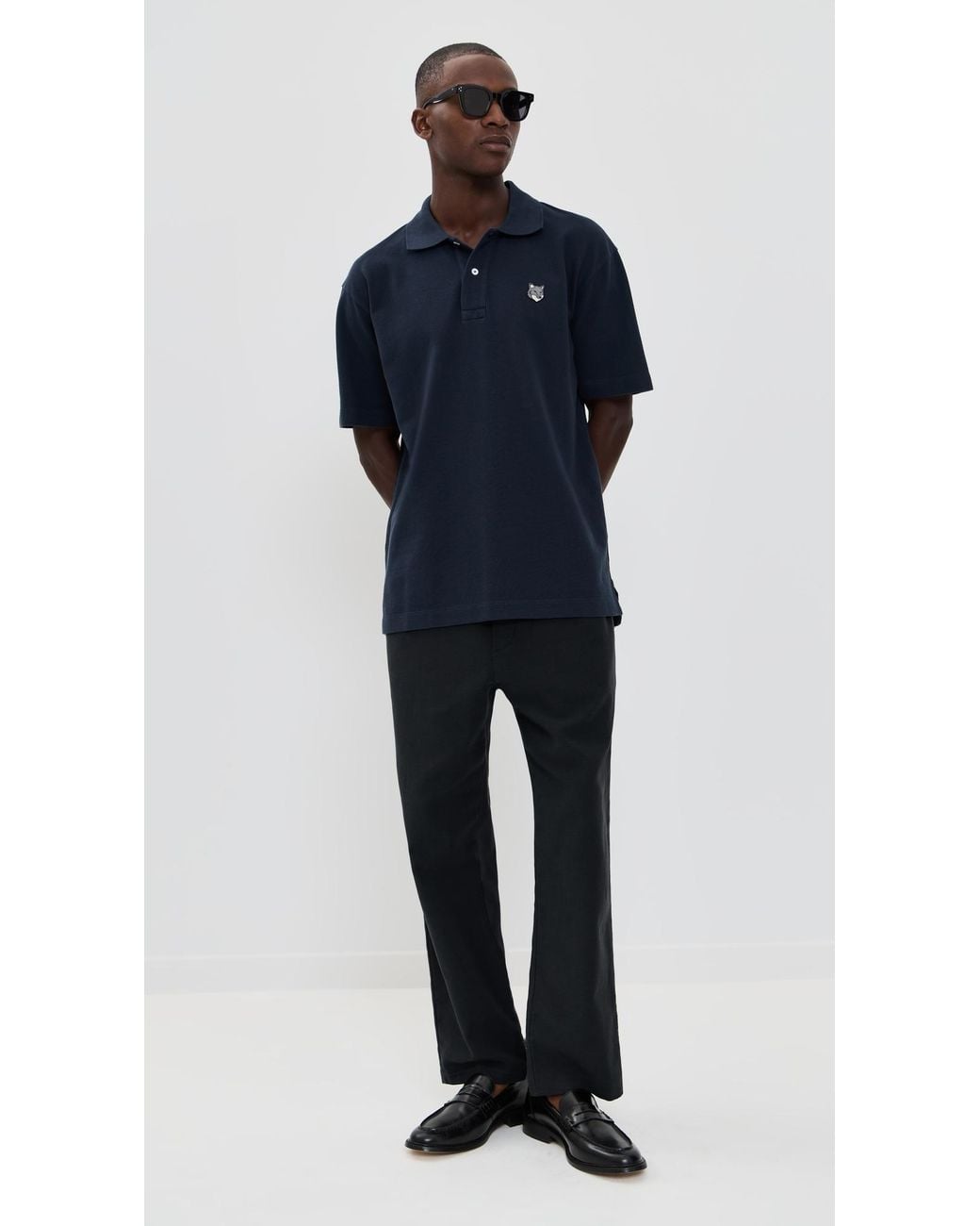 Maison Kitsuné Blue Fox Head Patch Comfort Polo for men