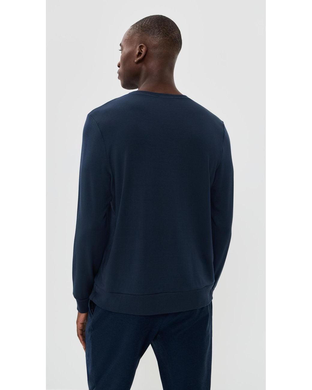 Beyond Yoga Blue Always Beyond Pullover Crew for men