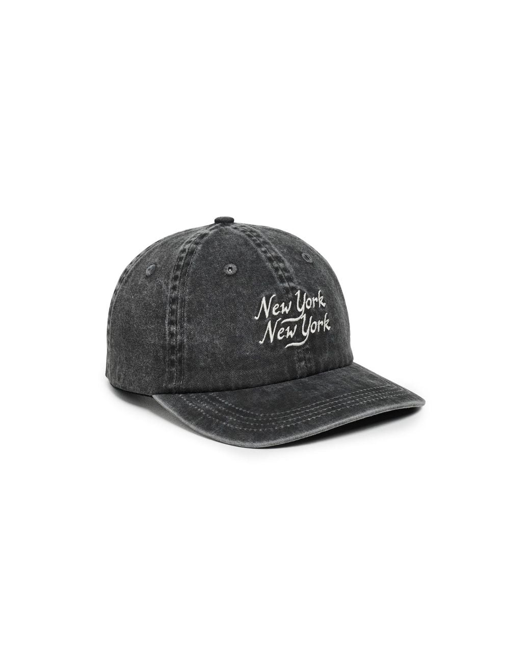 Corridor NYC Black Washed Script Cap for men
