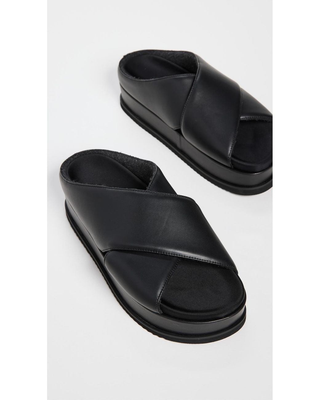 Roam Black Cross Stack Slides