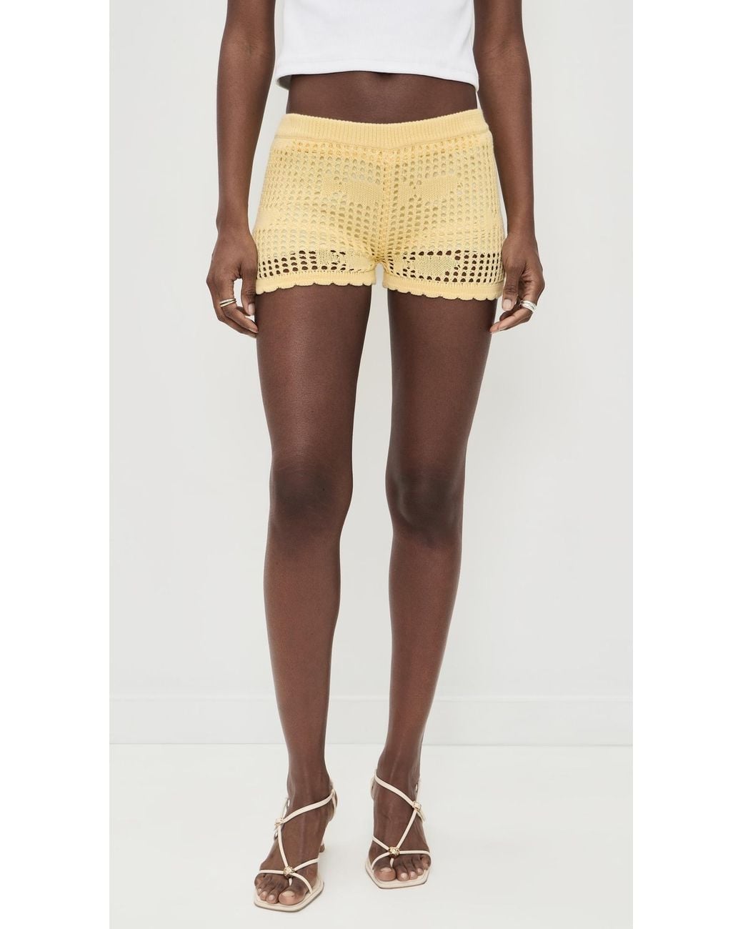 Bailey Rose Multicolor Crochet Mini Shorts