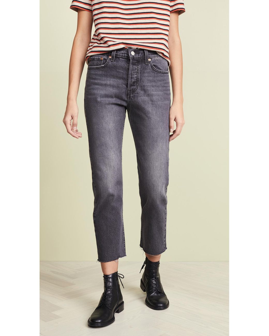 Levi's Wedgie Straight Jeans in Black | Lyst Canada