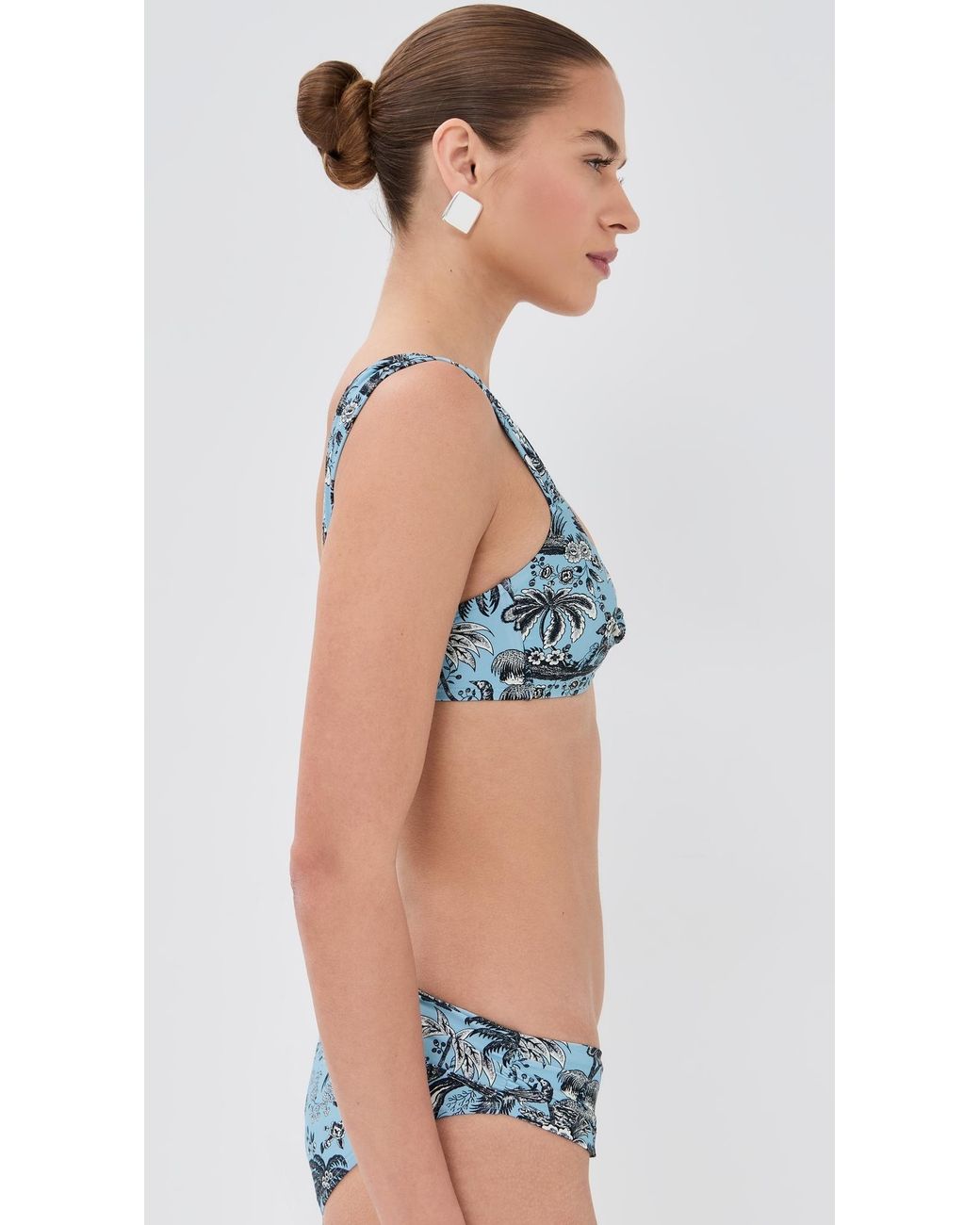 Staud Blue Janie Bikini Top