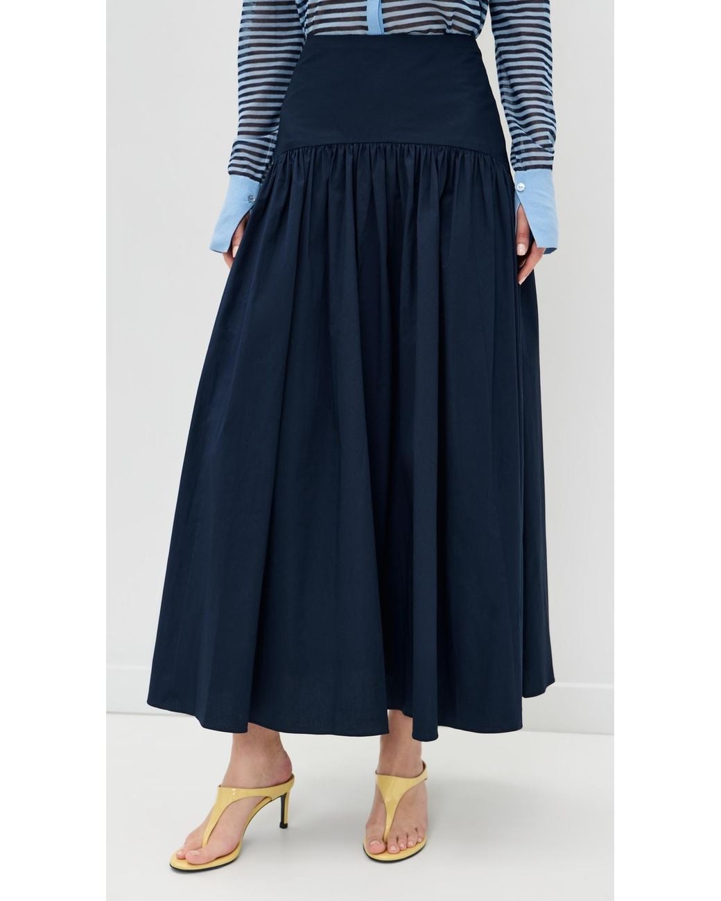 Staud Blue Procida Skirt