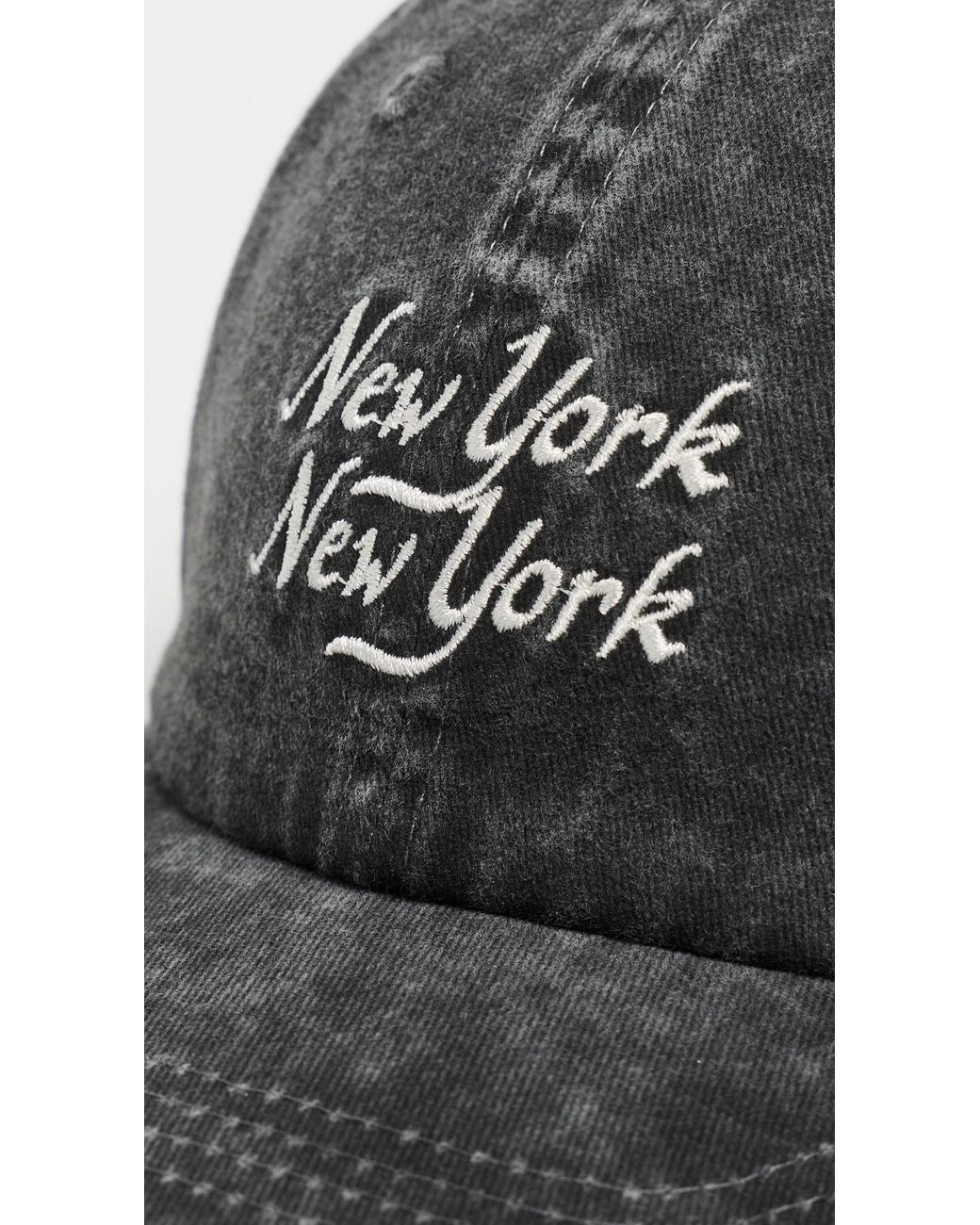 Corridor NYC Black Washed Script Cap for men