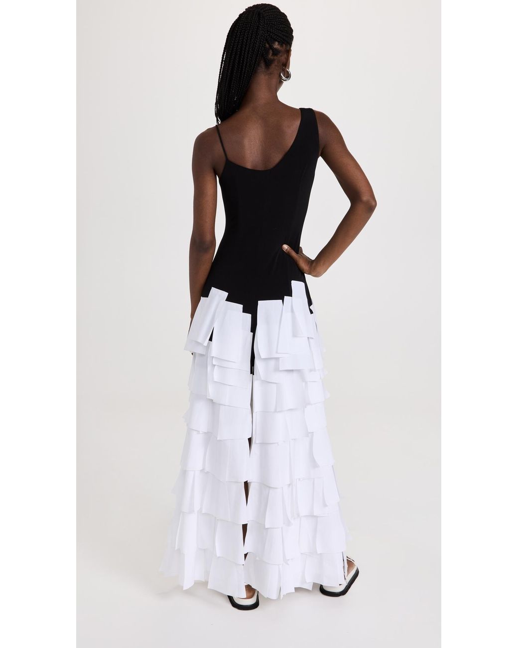 A.W.A.K.E. Mode colour-block pleated blouse - Black
