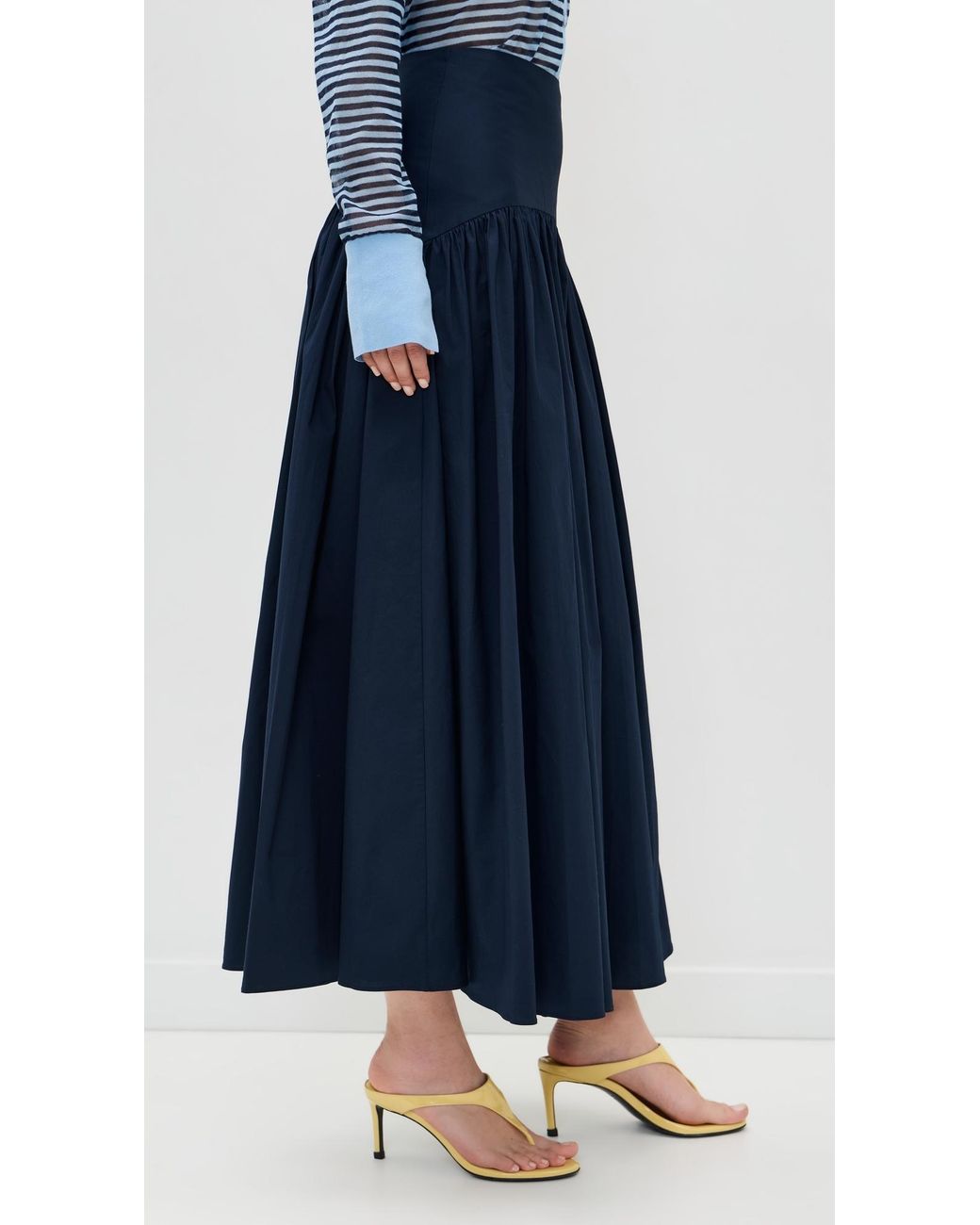 Staud Blue Procida Skirt