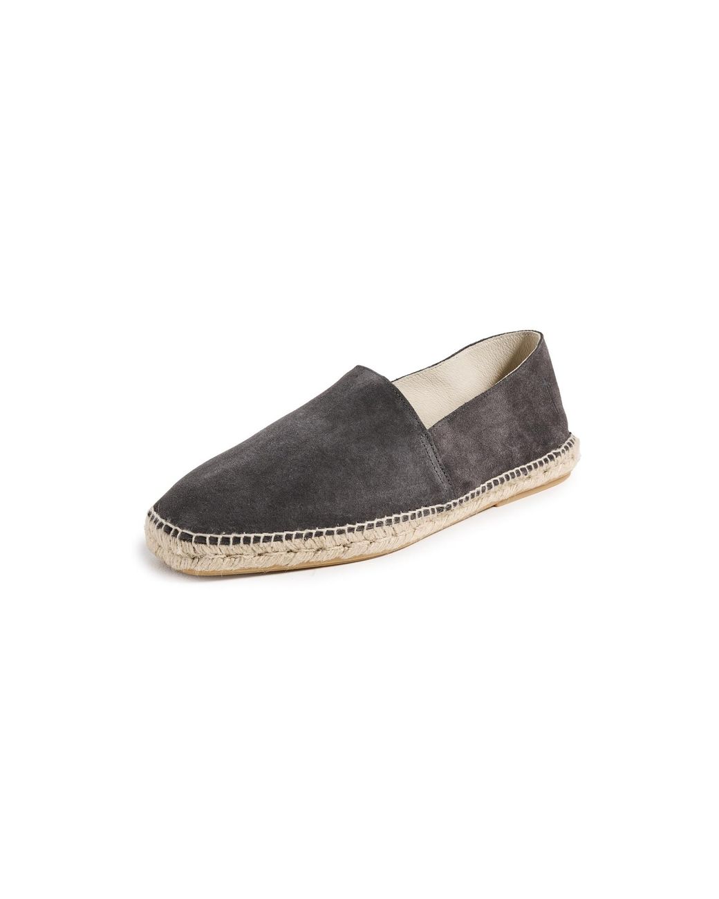 Manebí Black Suede Square Toe Espadrilles for men