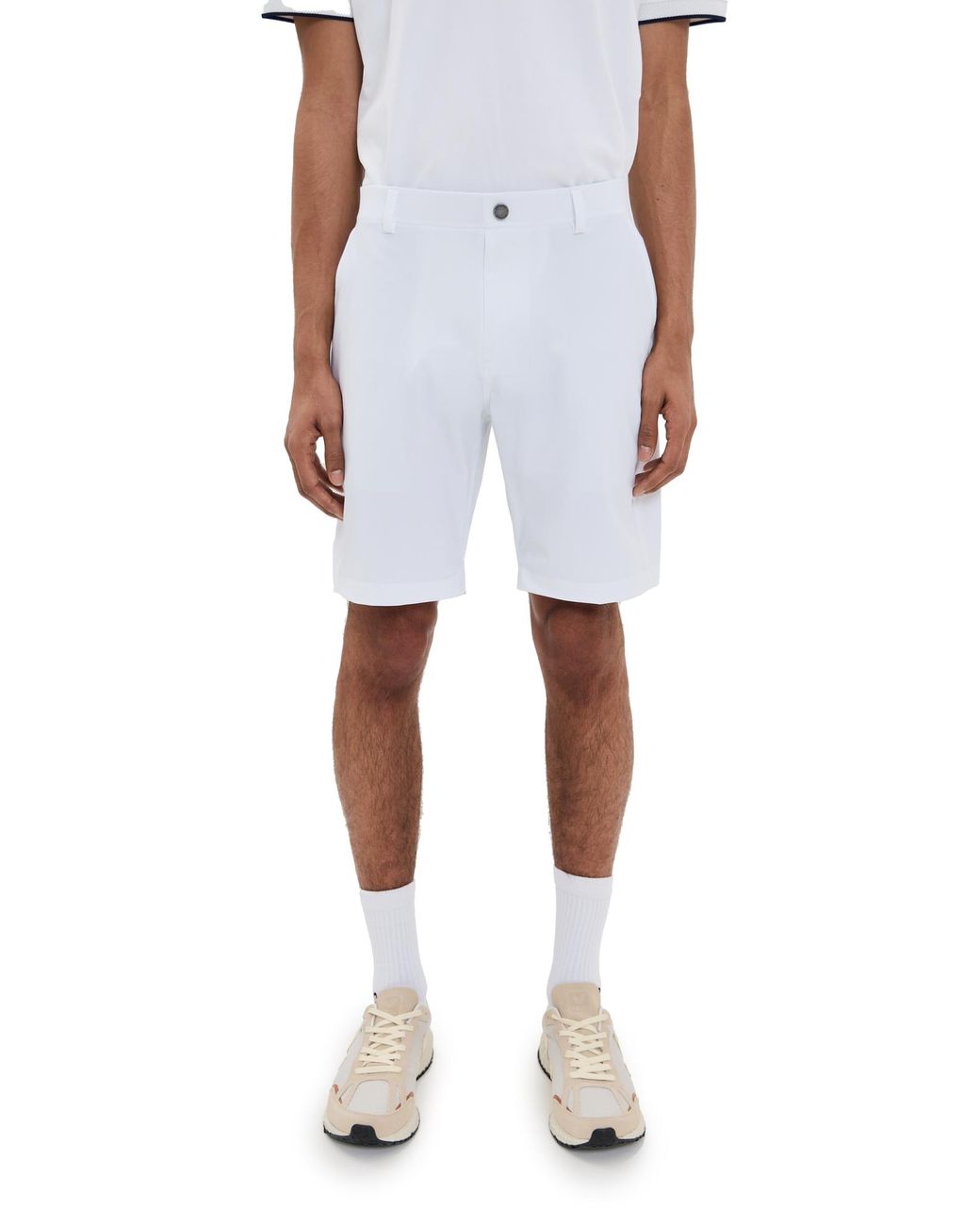 Redvanly White Hanover Pull On Shorts 9 for men
